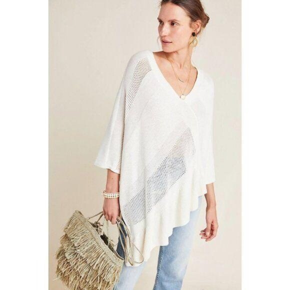 Anthropologie Tops - Anthropologie Ivory Padma Poncho